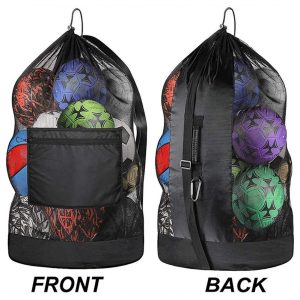 Drawstring Sports Ball Mesh Bag – Multi-Purpose Storage Backpack for Football, Basketball, and Gym Gear