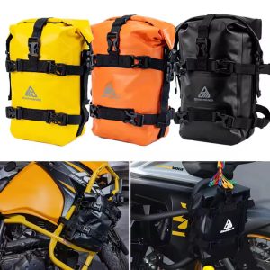 12PC Motorcycle Bumper Bag Waterproof Tool Bag for BMW R1200GS R1250GS ADV, HONDA NC750X CB500X – Crash Bars Storage Pack