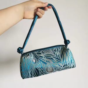 Fashion Luxury Chinese Style Silk Handbag – Women’s Embroidered Tote Clutch in Japanese Cheongsam Design