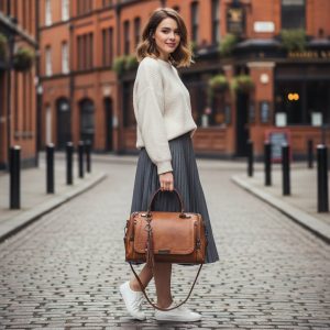 Yogodlns Tassel Decor Handbag – Women’s Large Capacity Shoulder & Crossbody Bag with Removable Strap