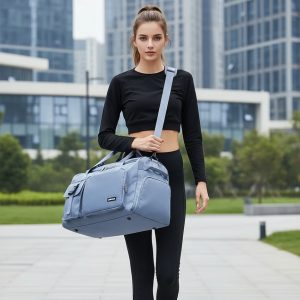 Women’s Waterproof Sports Gym and Travel Duffel Bag – Dry & Wet Separation, Shoe Compartment, and Convertible Backpack Design