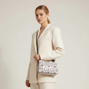 JIOMAY Geometric PVC Shoulder Bag – Lightweight Crossbody Beach Handbag for Women and Men