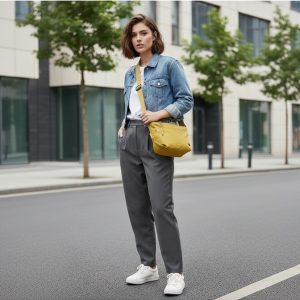 Ultra-light Nylon Crossbody Bag for Women Adjustable Wide Strap Lightweight Women’s Bag Zipper Closure Stylish Messenger Bag