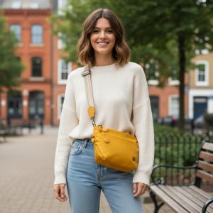 Ultra-light Nylon Crossbody Bag for Women Adjustable Wide Strap Lightweight Women’s Bag Zipper Closure Stylish Messenger Bag