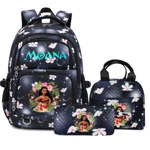 Disney Moana Waterproof School Backpack for Teenage Girls – Wear-Resistant Travel and Laptop Bag