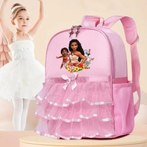 Moana Children Kawaii Dance Bag – Pink Ballet Backpack for Girls & Kids School Use